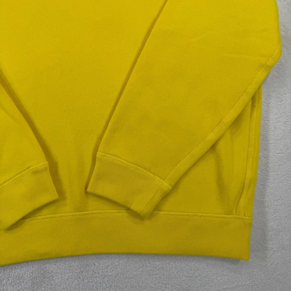 Polo Ralph Lauren Mens XL Yellow Crewneck Sweatshirt Blue Pony Fleece Pullover